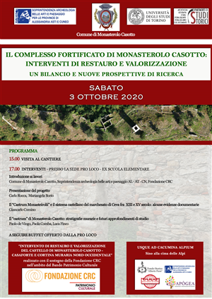 Giornata di presentazione "Il complesso fortificato di Monasterolo Casotto: interventi di restauro e valorizzazione. Un bilancio e nuove prospettive di ricerca"